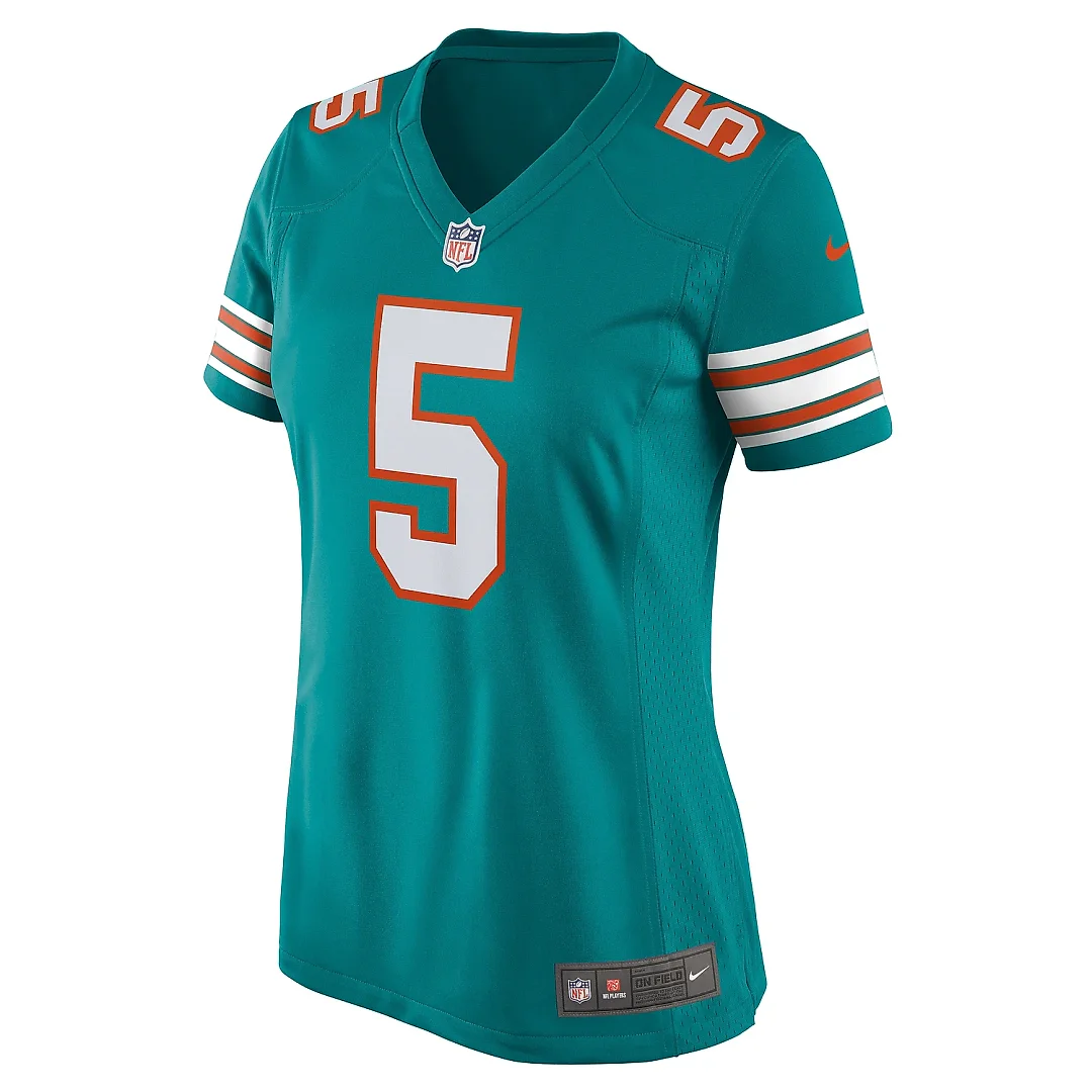 Zennovawear Women's Miami Dolphins Jalen Ramsey Aqua Alternate Game Jersey