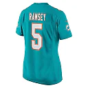 Zennovawear Women's Miami Dolphins Jalen Ramsey Aqua Player Jersey