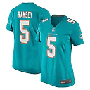 Zennovawear Women's Miami Dolphins Jalen Ramsey Aqua Player Jersey