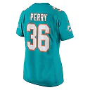 Zennovawear Women's Miami Dolphins Jamal Perry Aqua Home Game Player Jersey