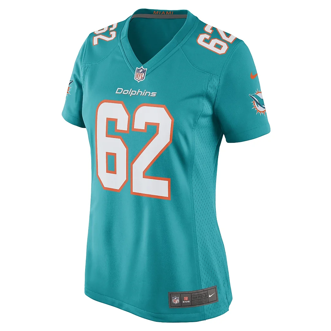 Zennovawear Women's Miami Dolphins James Empey Aqua Game Player Jersey
