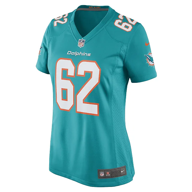 Zennovawear Women's Miami Dolphins James Empey Aqua Game Player Jersey
