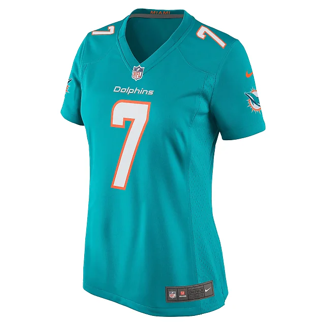 Zennovawear Women's Miami Dolphins Jason Sanders Aqua Game Jersey