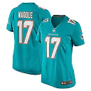 Zennovawear Women's Miami Dolphins Jaylen Waddle Aqua Game Player Jersey