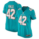 Zennovawear Women's Miami Dolphins Joshua Kalu Aqua Team Game Jersey