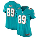 Zennovawear Women's Miami Dolphins Julian Hill Aqua Game Jersey