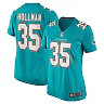 Zennovawear Women's Miami Dolphins Ka'Dar Hollman Aqua Home Game Player Jersey