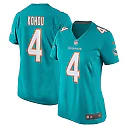 Zennovawear Women's Miami Dolphins Kader Kohou Aqua Game Player Jersey