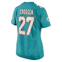 Zennovawear Women's Miami Dolphins Keion Crossen Aqua Game Player Jersey