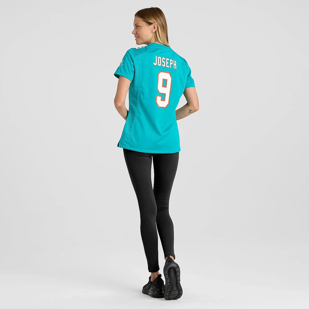 Zennovawear Women's Miami Dolphins Kelvin Joseph Aqua Team Game Jersey