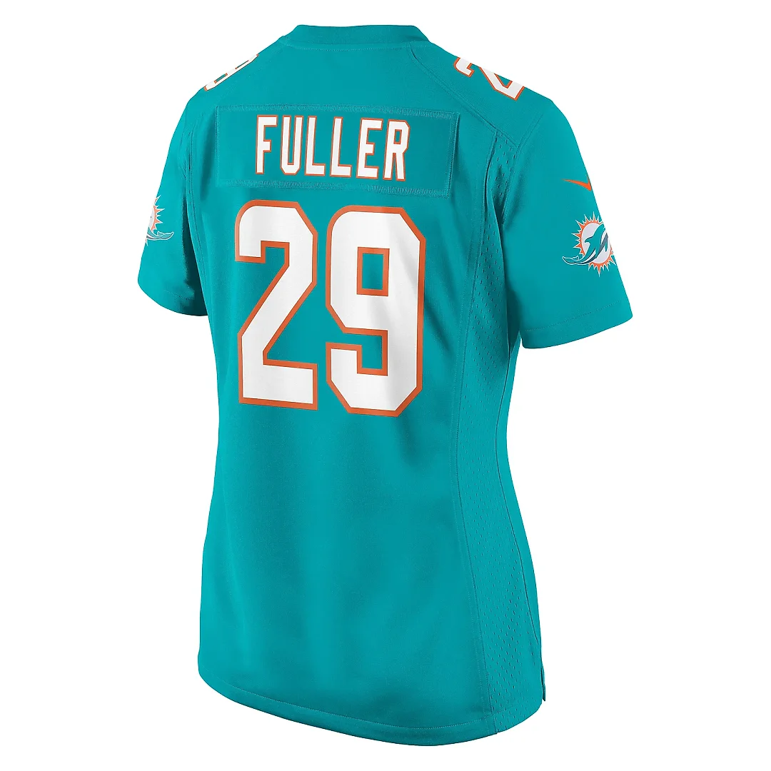 Zennovawear Women's Miami Dolphins Kendall Fuller Aqua Game Jersey