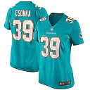 Zennovawear Women's Miami Dolphins Larry Csonka Aqua Game Retired Player Jersey