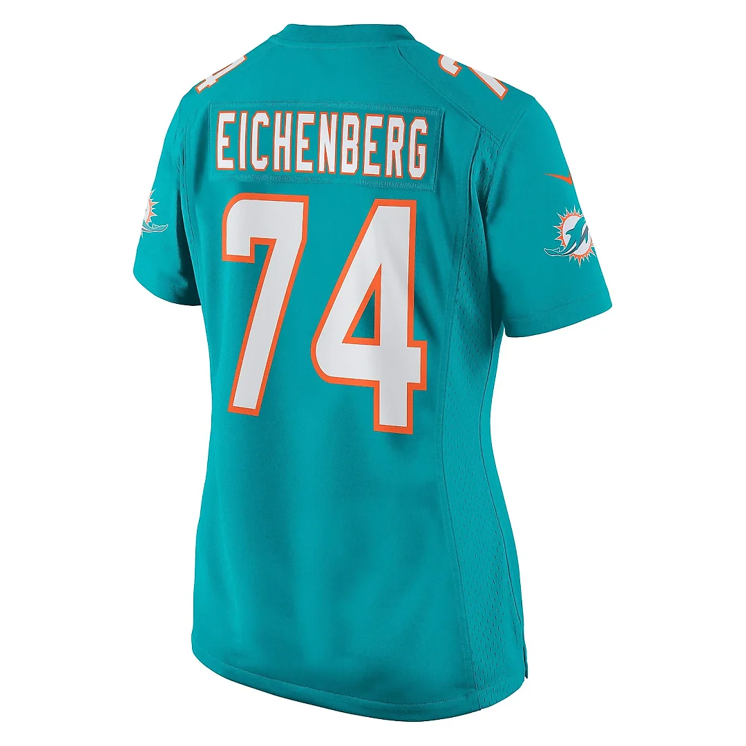 Zennovawear Women's Miami Dolphins Liam Eichenberg Aqua Game Jersey