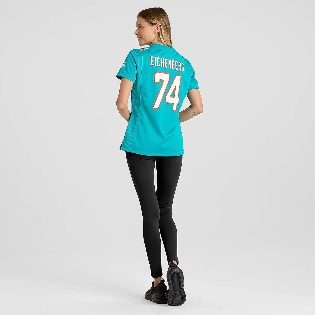 Zennovawear Women's Miami Dolphins Liam Eichenberg Aqua Game Jersey