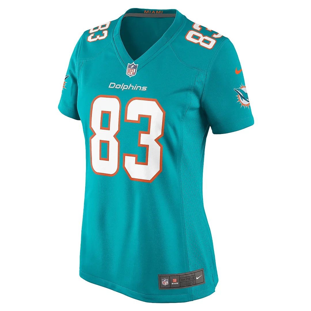 Zennovawear Women's Miami Dolphins Malik Washington Aqua Game Jersey