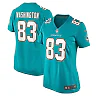 Zennovawear Women's Miami Dolphins Malik Washington Aqua Game Jersey