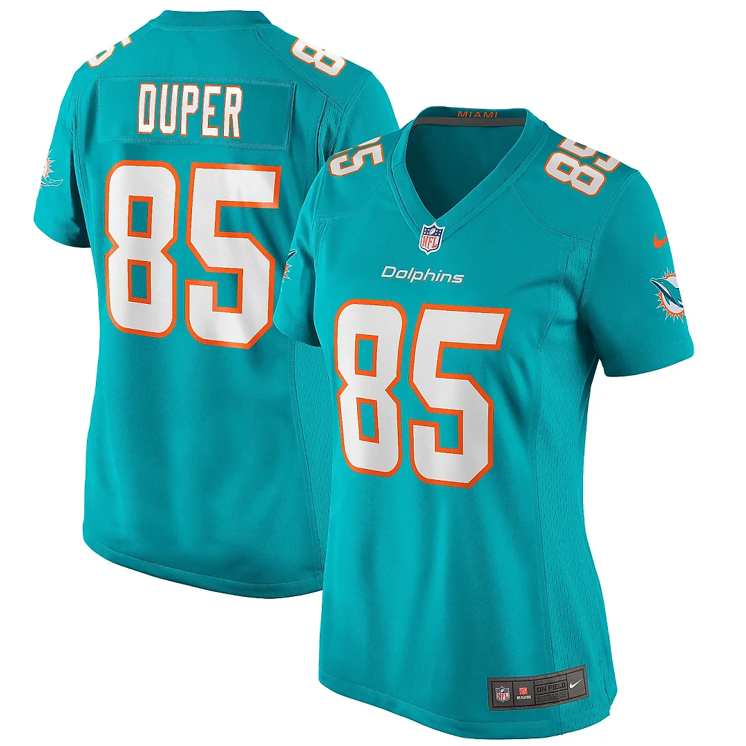 Zennovawear Women's Miami Dolphins Mark Duper Aqua Game Retired Player Jersey