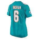 Zennovawear Women's Miami Dolphins Melvin Ingram Aqua Home Game Player Jersey