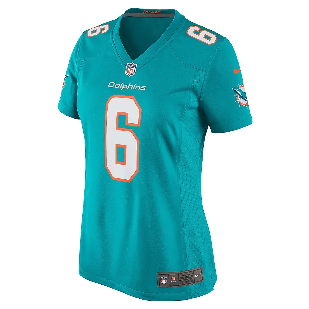 Zennovawear Women's Miami Dolphins Melvin Ingram Aqua Home Game Player Jersey