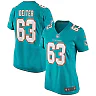 Zennovawear Women's Miami Dolphins Michael Deiter Aqua Game Jersey