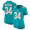 Zennovawear Women's Miami Dolphins Parry Nickerson Aqua Team Game Jersey