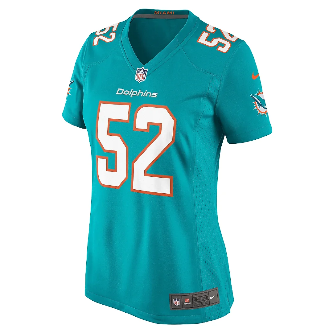 Zennovawear Women's Miami Dolphins Patrick Paul Aqua Game Jersey