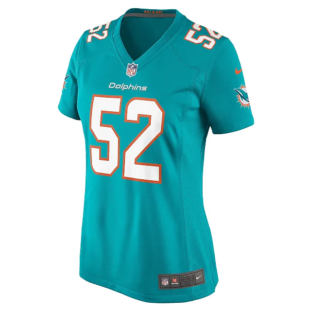 Zennovawear Women's Miami Dolphins Patrick Paul Aqua Game Jersey