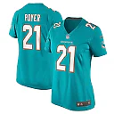 Zennovawear Women's Miami Dolphins Poyer Aqua Game Jersey