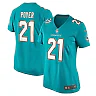 Zennovawear Women's Miami Dolphins Poyer Aqua Game Jersey