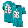 Zennovawear Women's Miami Dolphins Quinton Bell Aqua Game Jersey