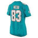 Zennovawear Women's Miami Dolphins Raleigh Webb Aqua Team Game Jersey