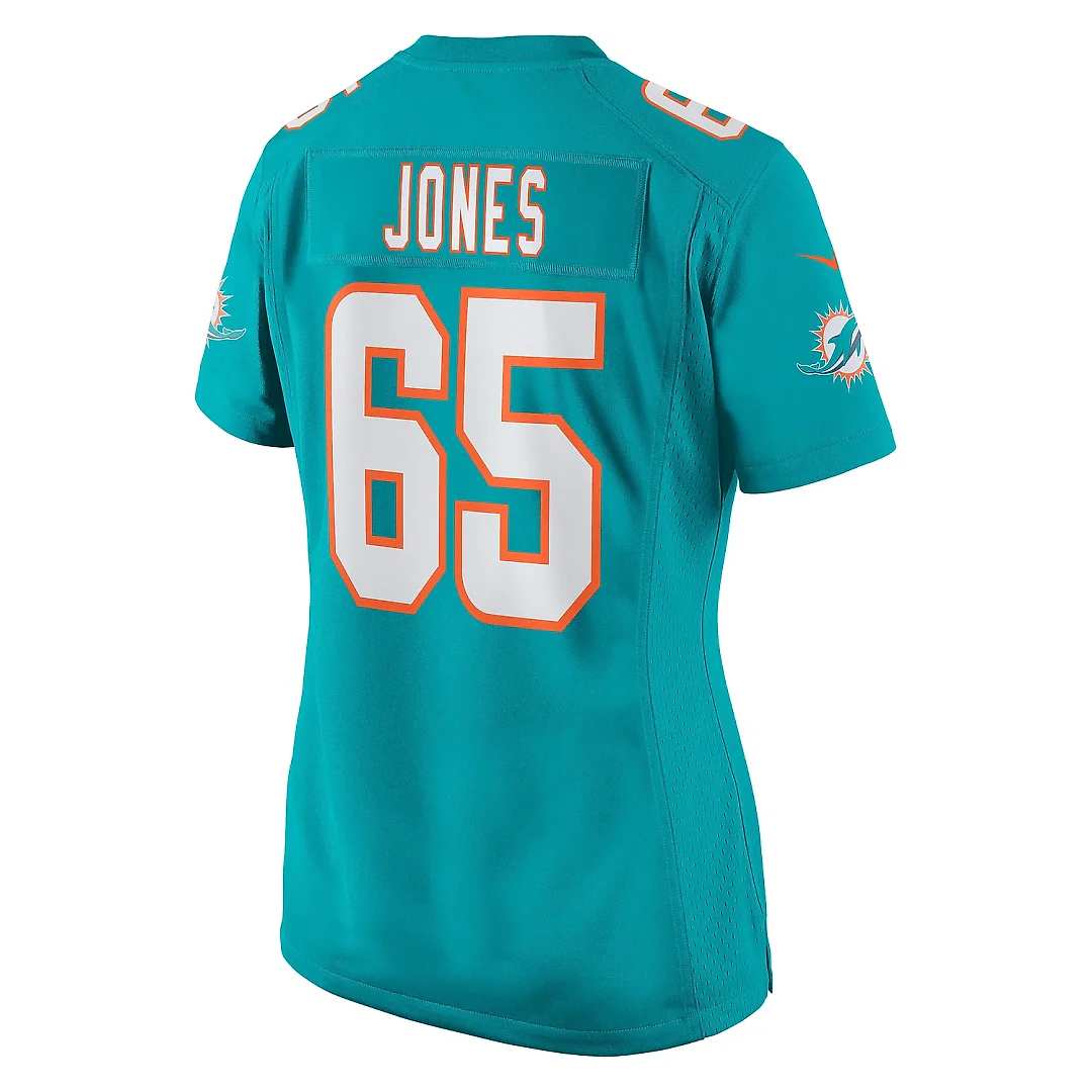 Zennovawear Women's Miami Dolphins Robert Jones Aqua Game Jersey