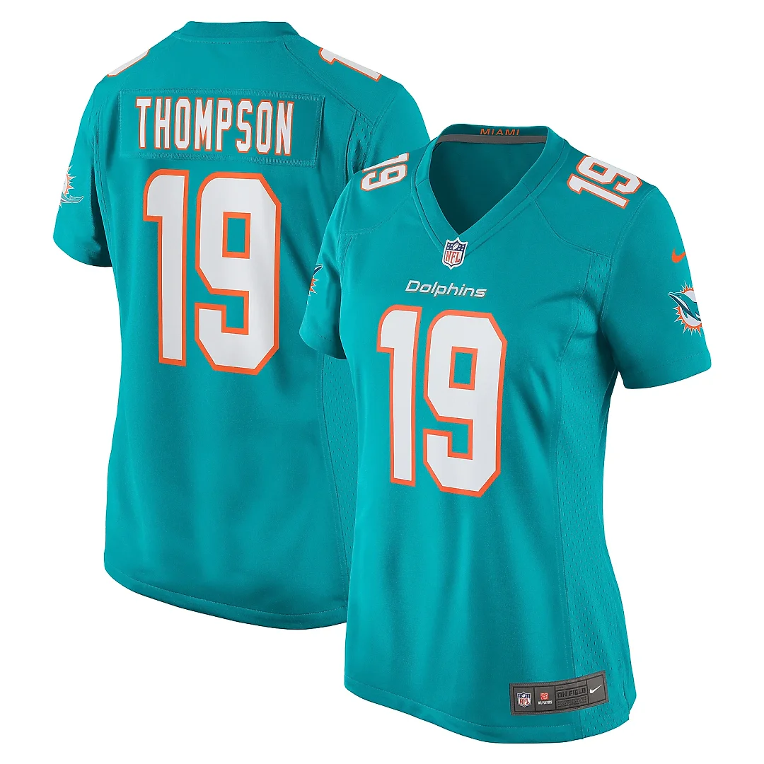 Zennovawear Women's Miami Dolphins Skylar Thompson Aqua Game Player Jersey