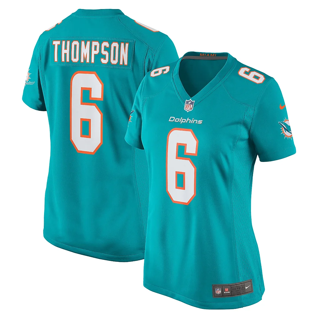 Zennovawear Women's Miami Dolphins Skylar Thompson Aqua Team Game Jersey