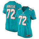 Zennovawear Women's Miami Dolphins Terron Armstead Aqua Game Jersey