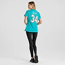 Zennovawear Women's Miami Dolphins Tino Ellis Aqua Home Game Player Jersey