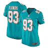 Zennovawear Women's Miami Dolphins Trey Flowers Aqua Game Player Jersey