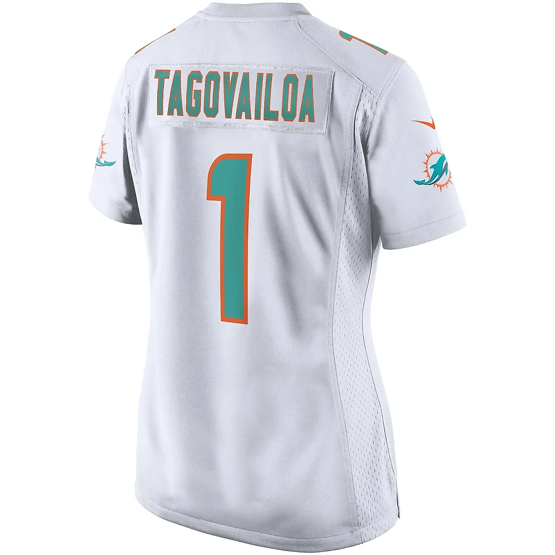 Zennovawear Women's Miami Dolphins Tua Tagovailoa White Game Jersey