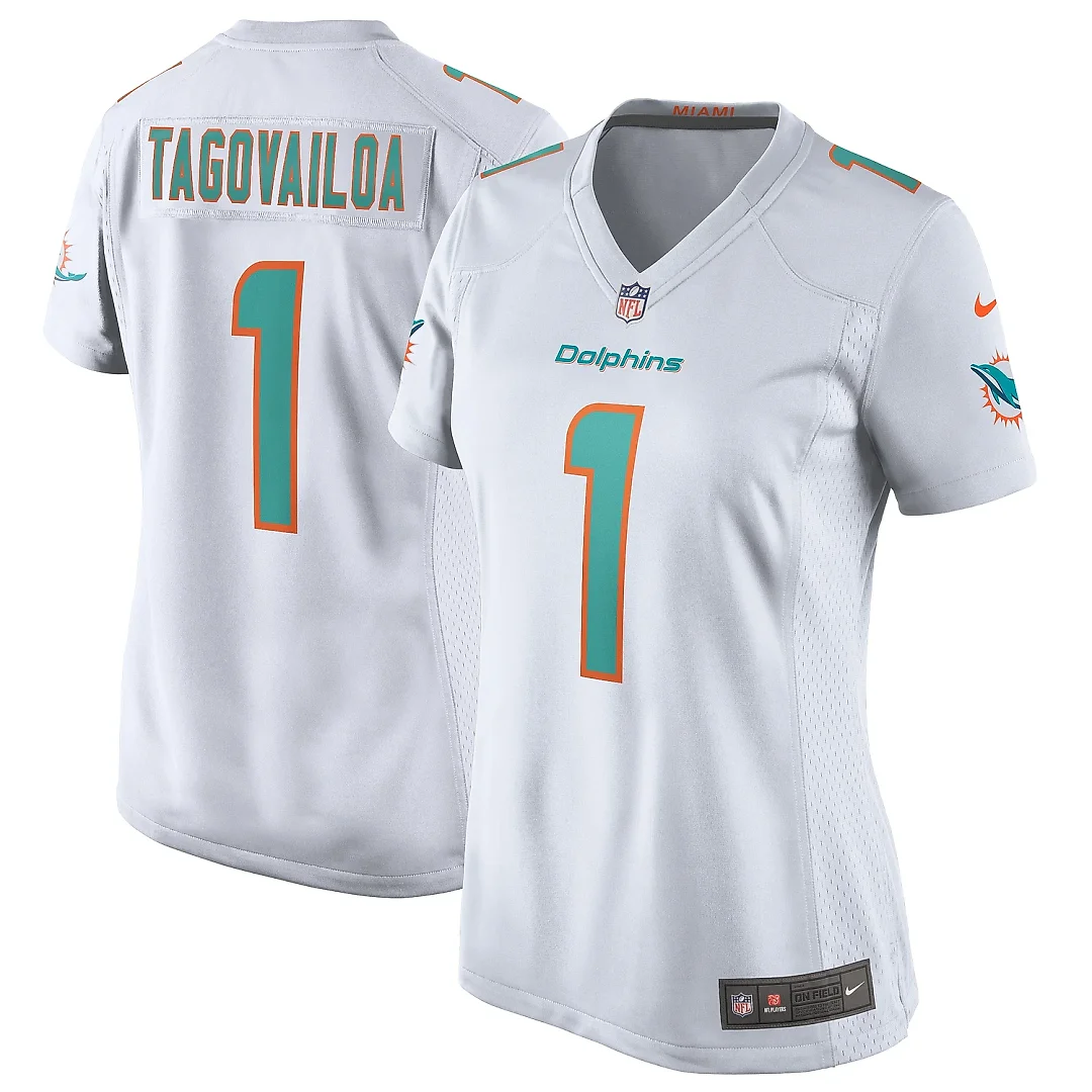 Zennovawear Women's Miami Dolphins Tua Tagovailoa White Game Jersey