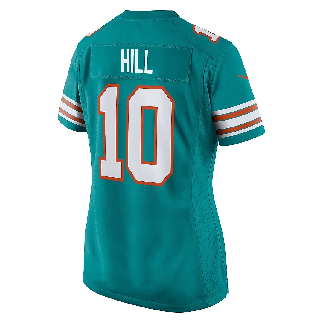 Zennovawear Women's Miami Dolphins Tyreek Hill Aqua Alternate Game Jersey
