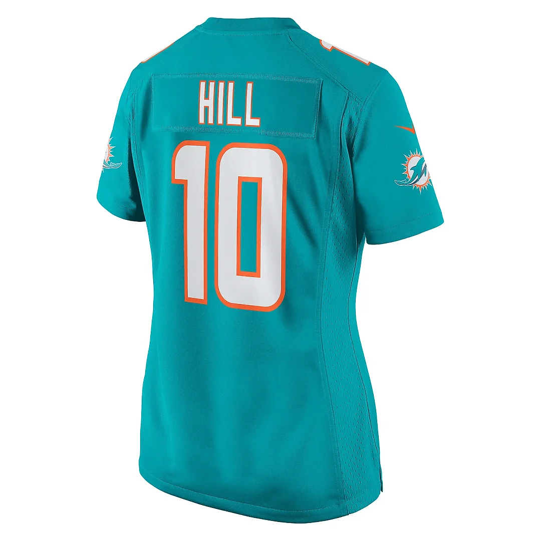 Zennovawear Women's Miami Dolphins Tyreek Hill Aqua Player Jersey