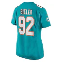 Zennovawear Women's Miami Dolphins Zach Sieler Aqua Game Jersey