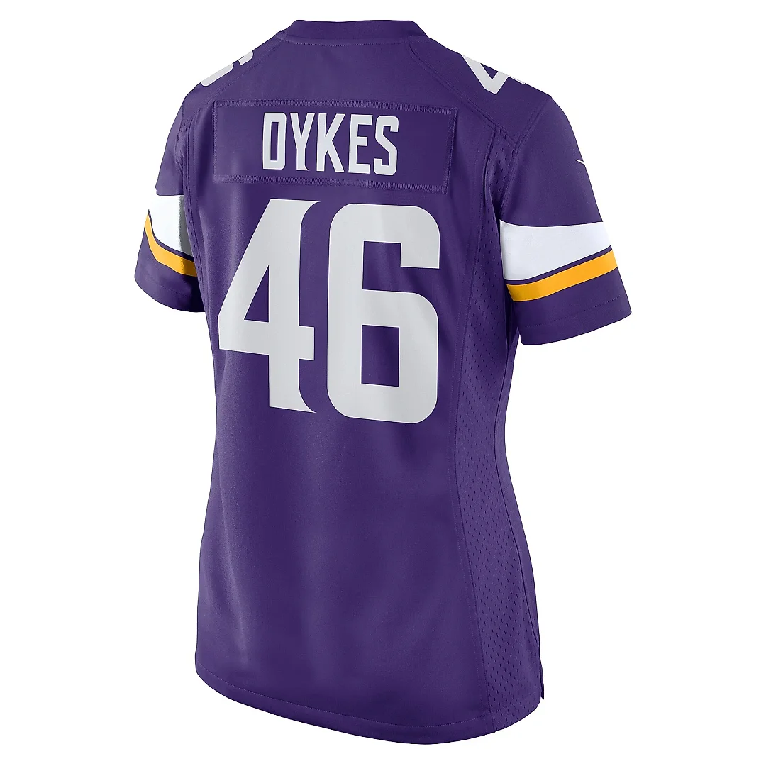 Zennovawear Women's Minnesota Vikings Aaron Dykes Purple Team Game Jersey