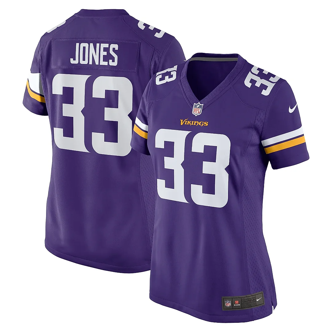 Zennovawear Women's Minnesota Vikings Aaron Jones Purple Game Player Jersey