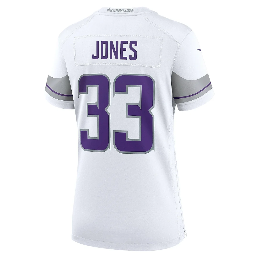 Zennovawear Women's Minnesota Vikings Aaron Jones White Alternate Game Player Jersey