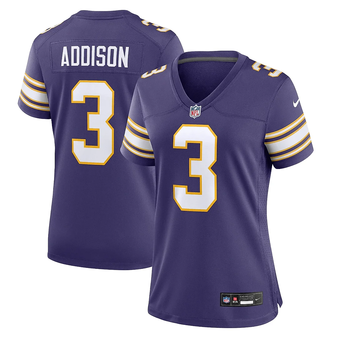 Zennovawear Women's Minnesota Vikings Addison Purple Classic Player Game Jersey