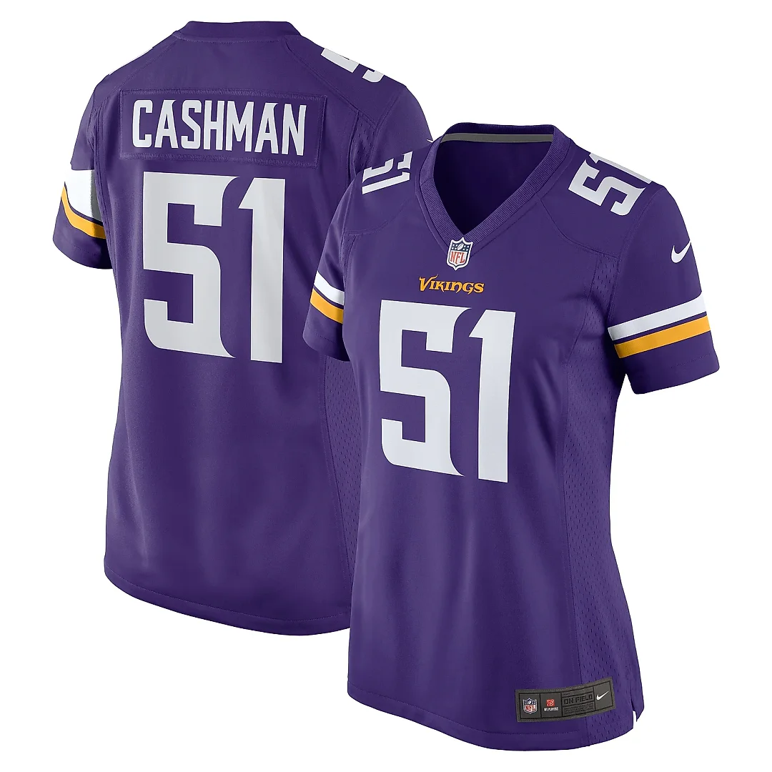 Zennovawear Women's Minnesota Vikings Blake Cashman Purple Team Game Jersey