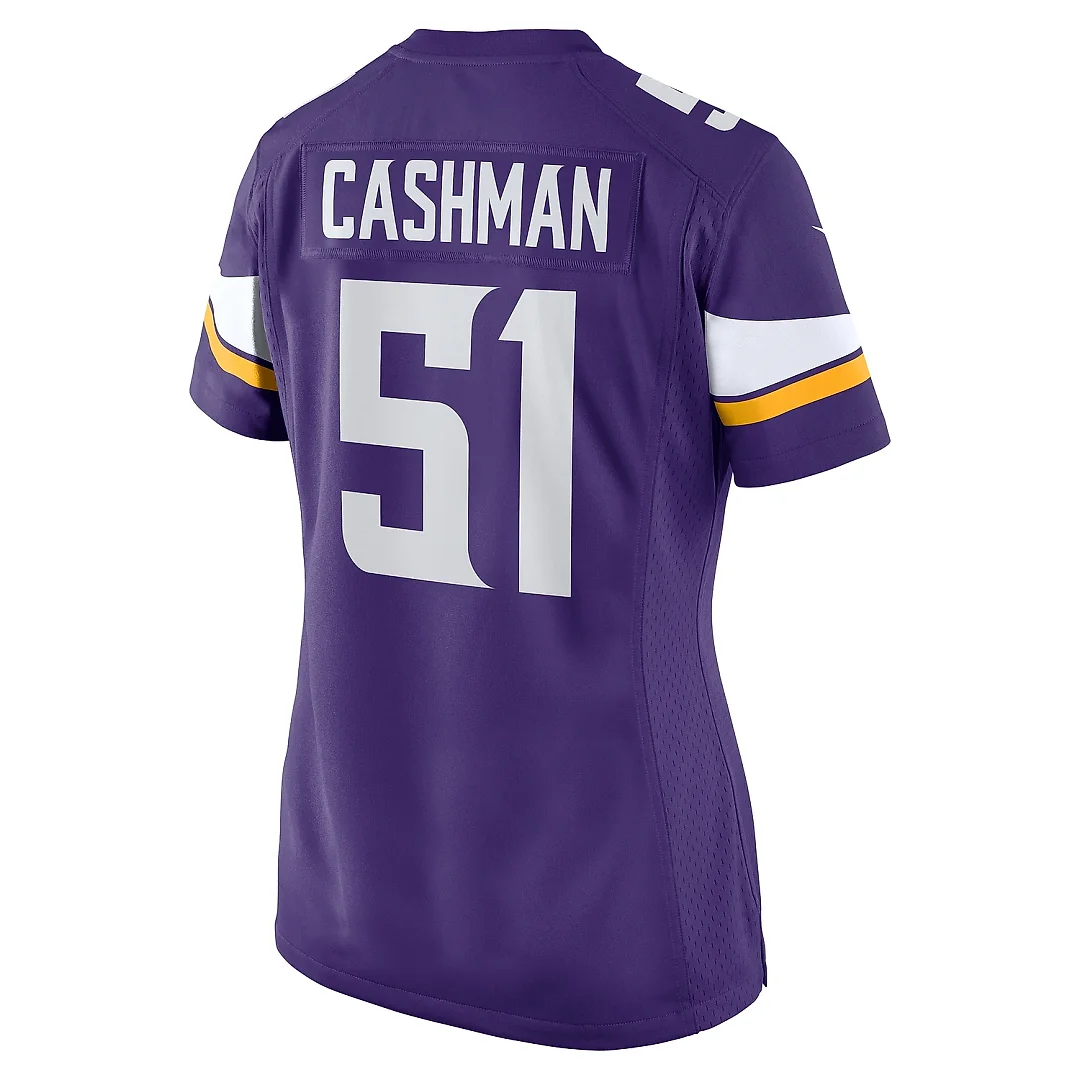 Zennovawear Women's Minnesota Vikings Blake Cashman Purple Team Game Jersey
