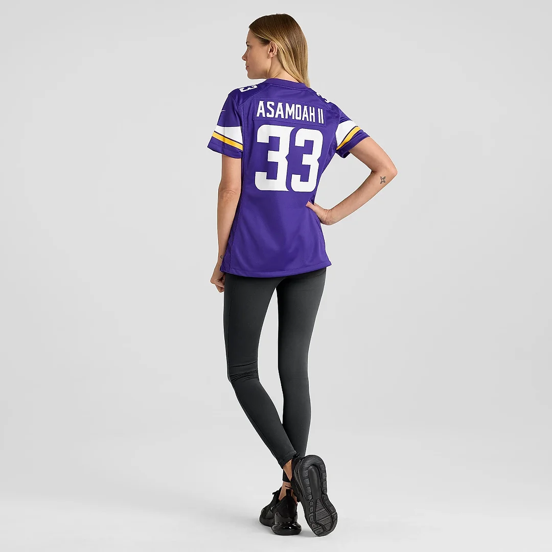 Zennovawear Women's Minnesota Vikings Brian Asamoah Purple Player Game Jersey