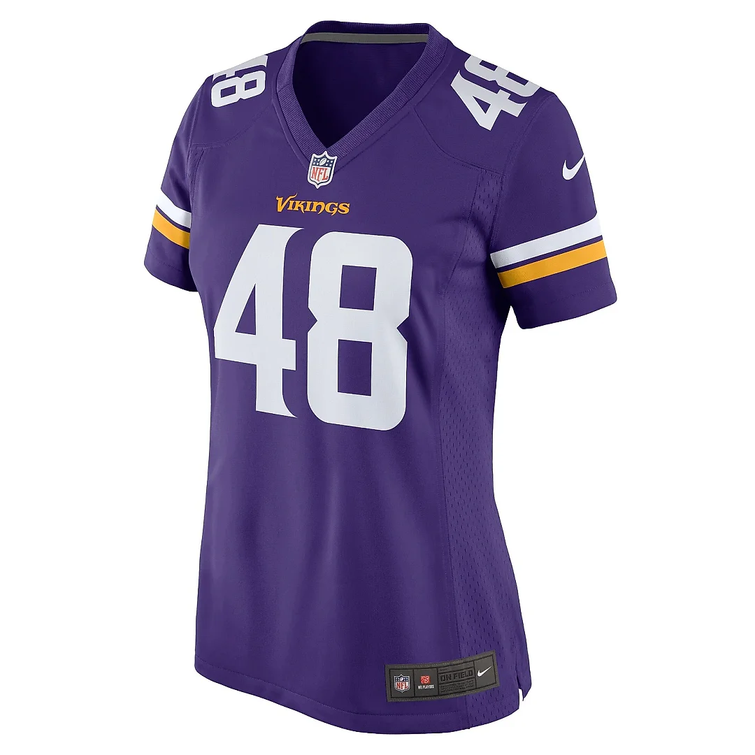 Zennovawear Women's Minnesota Vikings Chris Garrett Purple Home Game Player Jersey